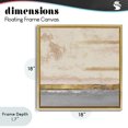 thumbnail image 4 of Stupell Industries Transitional Soft Sea Abstract Gold Floating Frame Canvas Art, 18 x 18, by Patricia Pinto, 4 of 8