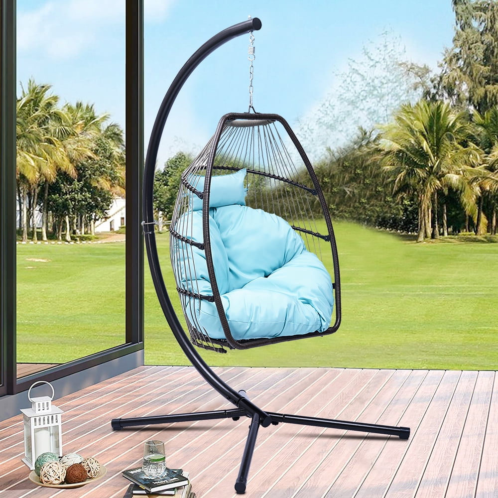 Loungers Palm Springs 330lbs Hammock Chair C Stand Air Chairs Frame for Swings