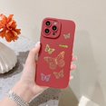 thumbnail image 2 of For iPhone 12 Pro Max Case Cute Butterfly Pattern Ultra Thin Soft TPU Case Women Girls Red, 2 of 4