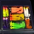 thumbnail image 3 of RYRDWP 17Pcs Soft Lure Set Worm Lure Head Jig Hooks Fishing, 3 of 5