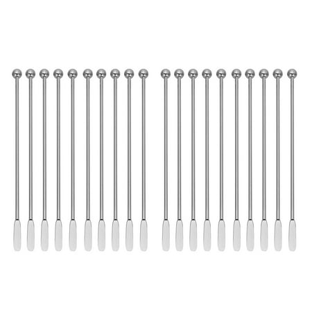 

20Pcs Swizzle Sticks Metal - Stainless Steel Mixing Cocktail Coffee Stirrers for Wine Juice 7.5 Inch 10Pieces Pack