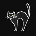 thumbnail image 2 of Dalix Black Cat Embroidered Fleece Cropped Hoodie Cold Fall Winter Women in Black L Large, 2 of 5