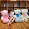 thumbnail image 5 of Juguetes de peluche de oso para niños, muñeco de Animal suave de peluche, regalo de cumpleaños Popular, regalo de San Valentín, rosa y azul, nuevo, 5 of 5