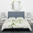 thumbnail image 2 of Designart 'Simplist Bamboo Leaves I' Cottage Bedding Set - Duvet Cover & Shams, 2 of 4