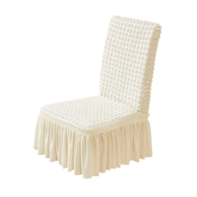 Btomtd Removable And Washable Chair Cover Easy To Install And Clean Stretch Chair Cover Suitable For Home Kitchen Banquet Hotel Chair Cover, White