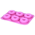 thumbnail image 3 of 6Grid Silicone Donut Mold NonStick Round Chocolate Cake Mold Tray Kitchen Oven Baking Tool(Deep Purple ), 3 of 14