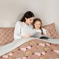 thumbnail image 4 of Erosebridal rodent Animal Capybara 7-Piece Bedding Comforter Set,Pink Brown King Bedding Sets For Kids ,Reversible Gray, 4 of 7