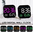 thumbnail image 2 of Horloge Murale Numérique LED Grand Écran Affichage Heure Température Date Réveil G8 O3R7, 2 of 8
