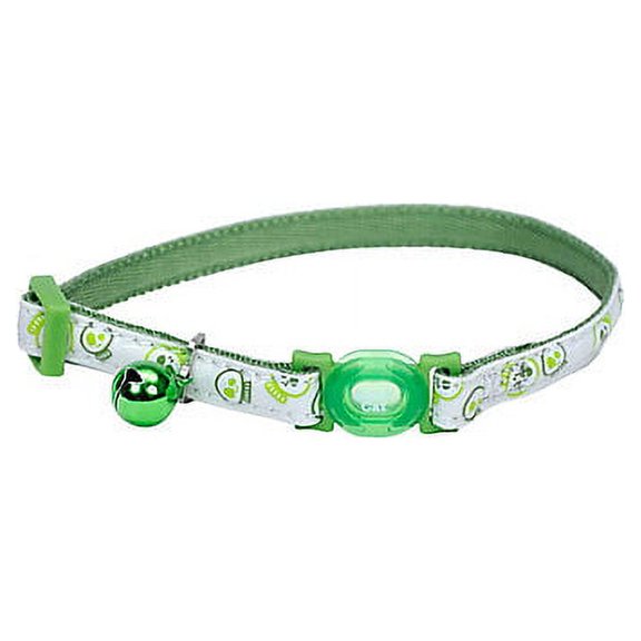 Safe Cat Glow-in-the-Dark Cat Collar Lime Skull
