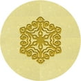 thumbnail image 1 of Ahgly Company Indoor Round Patterned Bee Yellow Area Rugs, 4' Round, 1 of 6