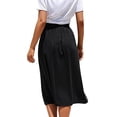 thumbnail image 5 of Nlife Women High Waist Front Button Side Pocket A-Line Midi Skirt, 5 of 7