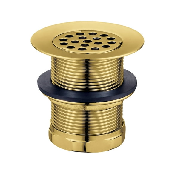 Kingston Brass KBU1007 Seattle 2-Inch Brass Grid Bar/Utility Sink Basket Strainer in Brushed Brass