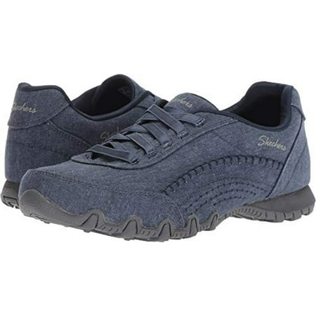 skechers relaxed fit bikers layered womens slip on sneakers,navy