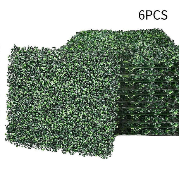 6PCS Artificial Hedge Screen Wall Panels Boxwood Privacy Screen 60x40cm