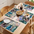 thumbnail image 5 of Placemat Set of 4 Spring Daisy Flowers Placemats for Dining Table Oil Painting Washable Table Mats for Kitchen and Party Decor Indoor & Outdoor Use, 5 of 8