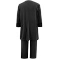 thumbnail image 5 of NANAHuang Womens Chiffon 3 Piece Outfits Lace Splicing Trendy Elegant Mother of The Bride Pant Suits Flowy Formal, 5 of 6