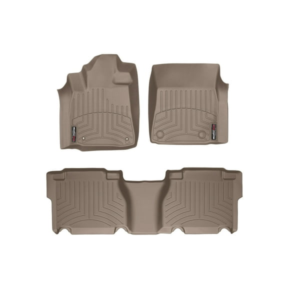 WeatherTech Custom Fit FloorLiners compatible with 2007-2011 Toyota Tundra - 1st & 2nd Row, Tan