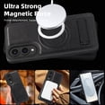 thumbnail image 5 of Magnetic for Samsung Galaxy S25 Edge PU Leather Case, Compatible with Magsafe, Built-in Invisible Stand, Premium Ultra Slim Adjustable Kickstand Protective Phone Case for Galaxy S25 Edge, Black, 5 of 8