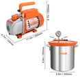 BENTISM 3 Gallon 1/5HP 150 W Vacuum Chamber and 3.5CFM Single Stage