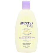 Aveeno Baby Calming Comfort Bath, Lavender & Vanilla, 8 fl oz (2 Pack) (Bundle)