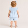 thumbnail image 5 of Girls' Floral Summer Playwear Set Short Sleeve Bow Outfit Play Clothing Matching, 5 of 6
