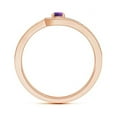 thumbnail image 2 of ANGARA Natural Solitaire Amethyst Knot Promise Ring with Diamond in 14K Rose Gold for Women (Size-3.2mm) | February Birthstone, Birthday, Anniversary, Jewelry Gift for Women | Natural Amethyst Ring, 2 of 7