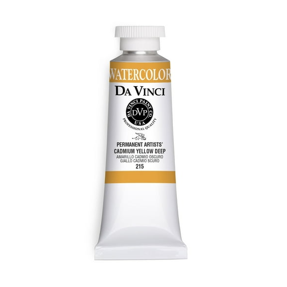 Da Vinci Paints Professional Watercolor, 37ml Tube, Cadmium Yellow Deep