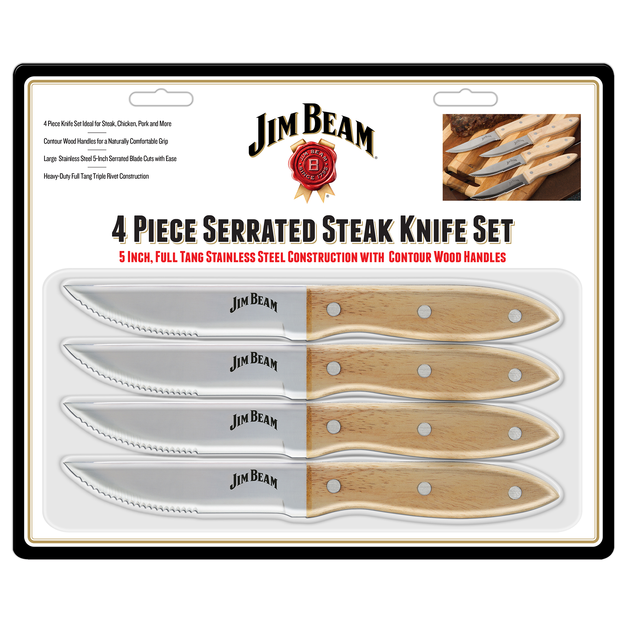 Jim Beam 4 Piece Serrated Steak Knife Set The Best Picture Of Beam