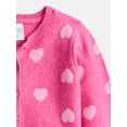 thumbnail image 2 of Wonder Nation Toddler Girls' Cardigan Sweater with Long Sleeves, Sizes 12M-5T, 2 of 3
