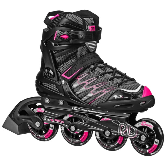 Patines en Línea para Mujer Roller Derby AERIO Q-60 Negro y Rosa Talla 8