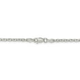thumbnail image 3 of White Sterling Silver bracelet Cable chain Diamond-cut 30 in 2.75 mm, 3 of 5