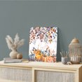 thumbnail image 2 of Wall Art Prints, Orange Blue Fall Framed Canvas Prints for Bedroom Living Room Bathroom Office, Thanksgiving Maple Leaf Pumpkins Gallery Wrap Wall Art Poster for Gifts Home Decor 12"x12", 2 of 9