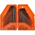 thumbnail image 1 of Juego de llaves Allen con llave hexagonal, 15 llaves Allen de brazo largo, 15 llaves Allen de brazo corto métricas para proyectos domésticos automotrices (30 piezas), naranja, 1 of 5
