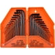 thumbnail image 1 of Juego de llaves Allen con llave hexagonal, 15 llaves Allen de brazo largo, 15 llaves Allen de brazo corto métricas para proyectos domésticos automotrices (30 piezas), naranja, 1 of 5
