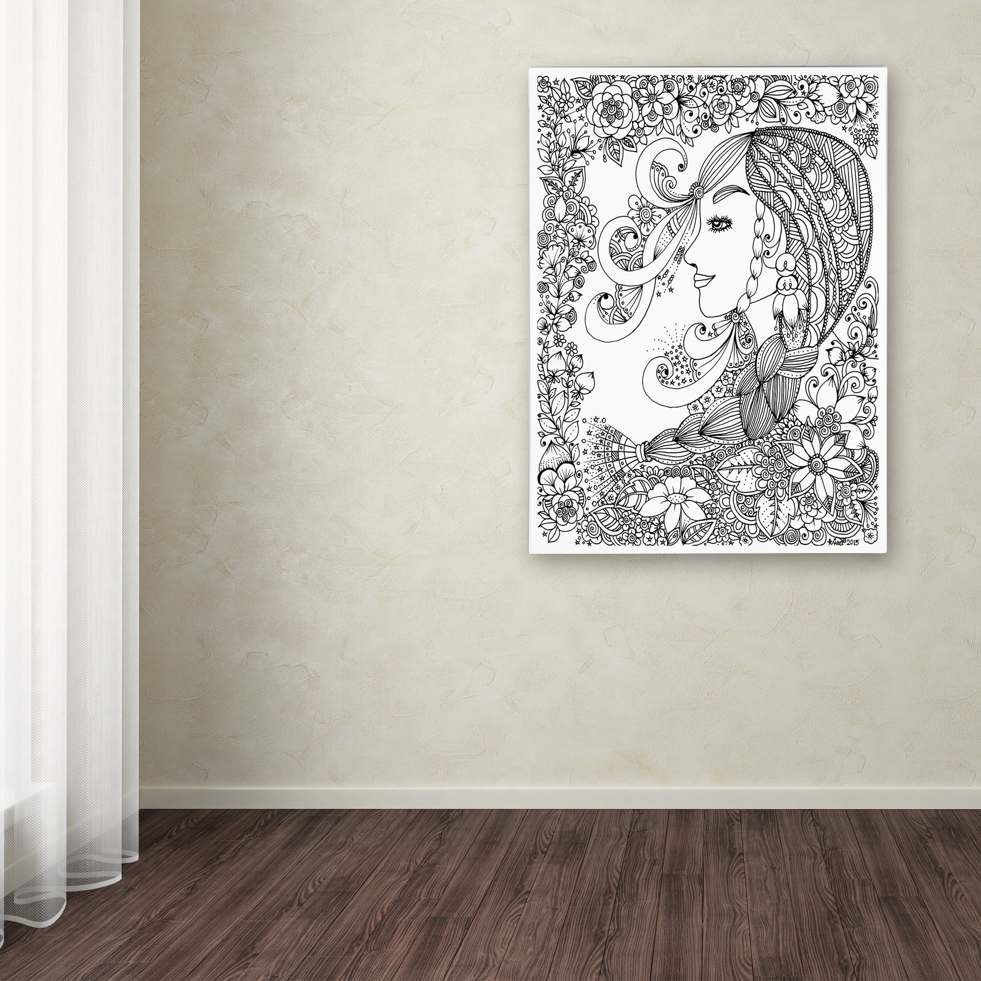 Trademark Fine Art 'Woman 2' Canvas Art by KCDoodleArt