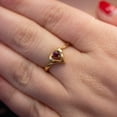 thumbnail image 6 of 10k Yellow Gold Round Ruby Heart Ring, 6 of 8