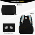 thumbnail image 5 of 36 Can Large Insulated Backpack Cooler, Leakproof Lunch Bag for Work, Picnics, Hiking, Biking & Outdoor Activities, Reusable Travel Tote with Multiple Pockets Little Mermaids and Seashells, 5 of 7