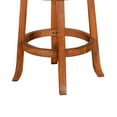 thumbnail image 4 of Marv Swivel Counter Height Chair Set of 2, Brown Faux Leather, Wood, 4 of 6