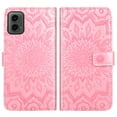 thumbnail image 6 of Asuwish Compatible with Motorola Moto G 5G 2024 Wallet Phone Case and Tempered Glass Screen Protector Flip Credit Card Holder Stand Mandala Flower Cell Cover for G5G 5 G G5 Women Men Pink, 6 of 9