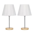 thumbnail image 3 of 2Pcs Fabric Shade Table Lamp Desk Lamp Night Light for Living Room Bedroom, 3 of 5