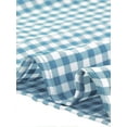 thumbnail image 5 of INSPIRE CHIC Women's Gingham Tops Square Neck Ruffle Cap Sleeves Summer Blouse S Lake Blue, 5 of 6