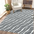 thumbnail image 2 of Tzou Modern Abstract Shag Area Rug for Living Room, Soft Plush Finish, Anti-Slip, Non-Shedding Stain-Resistant Floor Mat for Home Office, 2 of 8