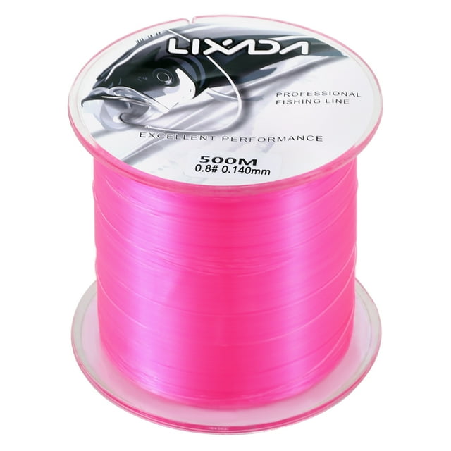 Lixada Ligne de Pêche en Nylon Haute Résistance Premium 500m - Rose, 0.8#, Résistante à l'Abrasion avec une Résistance Supérieure aux Nœuds pour une Performance de Pêche Ultime