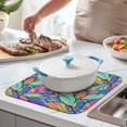 thumbnail image 2 of Eco-friendly bohemian kitchen drying mat 16x18 Inch featuring thick microfiber, fast drying, washable, and perfect for sustainable home use, 2 of 7
