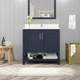 thumbnail image 2 of Ove Decors Vegas 36 W x 19" D Freestanding Bathroom Vanity with Sink, Midnight Blue, 2 of 15