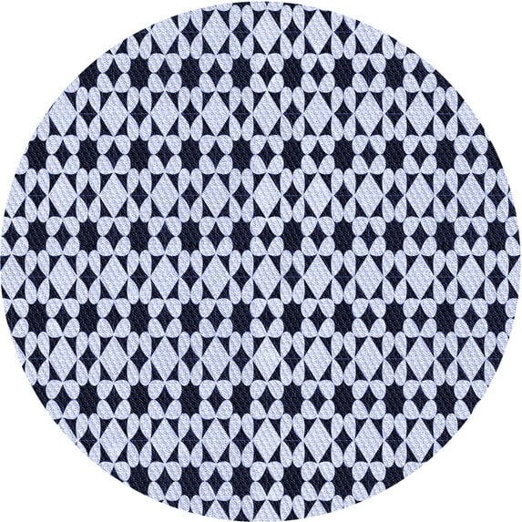 Ahgly Company Indoor Square Patterned Heavenly Blue Area Rugs, 3' Square