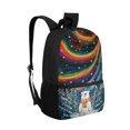 thumbnail image 2 of Uourmeti Smooth Zipper 17 Inch Bookbag for School Outdoor, Personalized Multiple Pockets Comfortable To Touch School Bookbag, Rainbow Polar Bear Pattern, 2 of 6