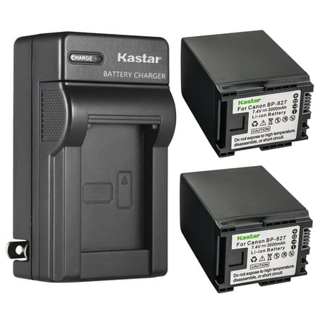 Kastar 2-Pack Battery and AC Wall Charger Replacement for Canon VIXIA HF S10 HFS10 VIXIA HF S11 HFS11 VIXIA HF S20 HFS20 VIXIA HF S21 HFS21 VIXIA HF S30 HFS30 VIXIA HF S100 HFS100 Camera