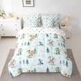 thumbnail image 2 of Feelyou Dreamy Cute Dragon Twin Bedding Sets 7-Piece for Kids, Tree Plant Botanical Bedding Comforter Set, Blue Cartoon Dinosaur Reversible Sheet Sets, Super Cozy Room Decor, 2 of 8