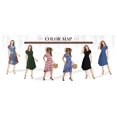 thumbnail image 4 of Aiyino Women's Short Sleeve Printed Pattern Casual Dress Pleated Loose Flowy Midi Dress With Pocket, 4 of 7
